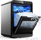 Portable Countertop Nugget Ice Maker | 40Lbs Daily Pebble Sonic Ice, Self-Cleaning Design with Ice Basket and Scoop for Indoor Daily Use