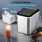 Countertop Nugget Ice Maker, Ready in 8 Mins, 35lbs/24H Self-Cleaning Portable Sonic Ice Maker with Ice Scoop and Basket, Chewable Pellet Ice Machine for Home Party RV Camping