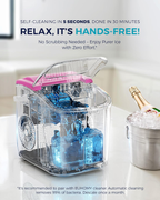 Auto-Cleaning Portable Countertop Ice Maker, 26lbs Daily Ice Production, Quick 6 Mins 9 Cubes Making, Compact Ice Machine with Basket Scoop Handle for Camping Kitchen RV