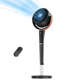 Finally a Silent Bedroom Fan! 20dB DC Air Circulator, 1050CFM Airflow, Adjustable Height with LED Light & Remote